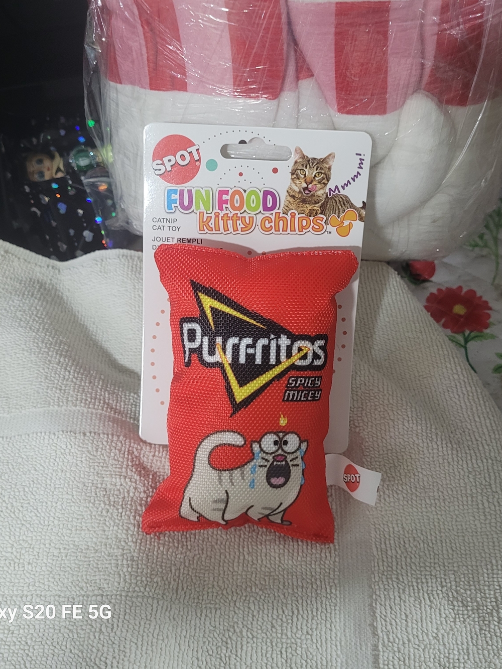 SPOT Fun Food Kitty Chips Purrritos Catnip Toy